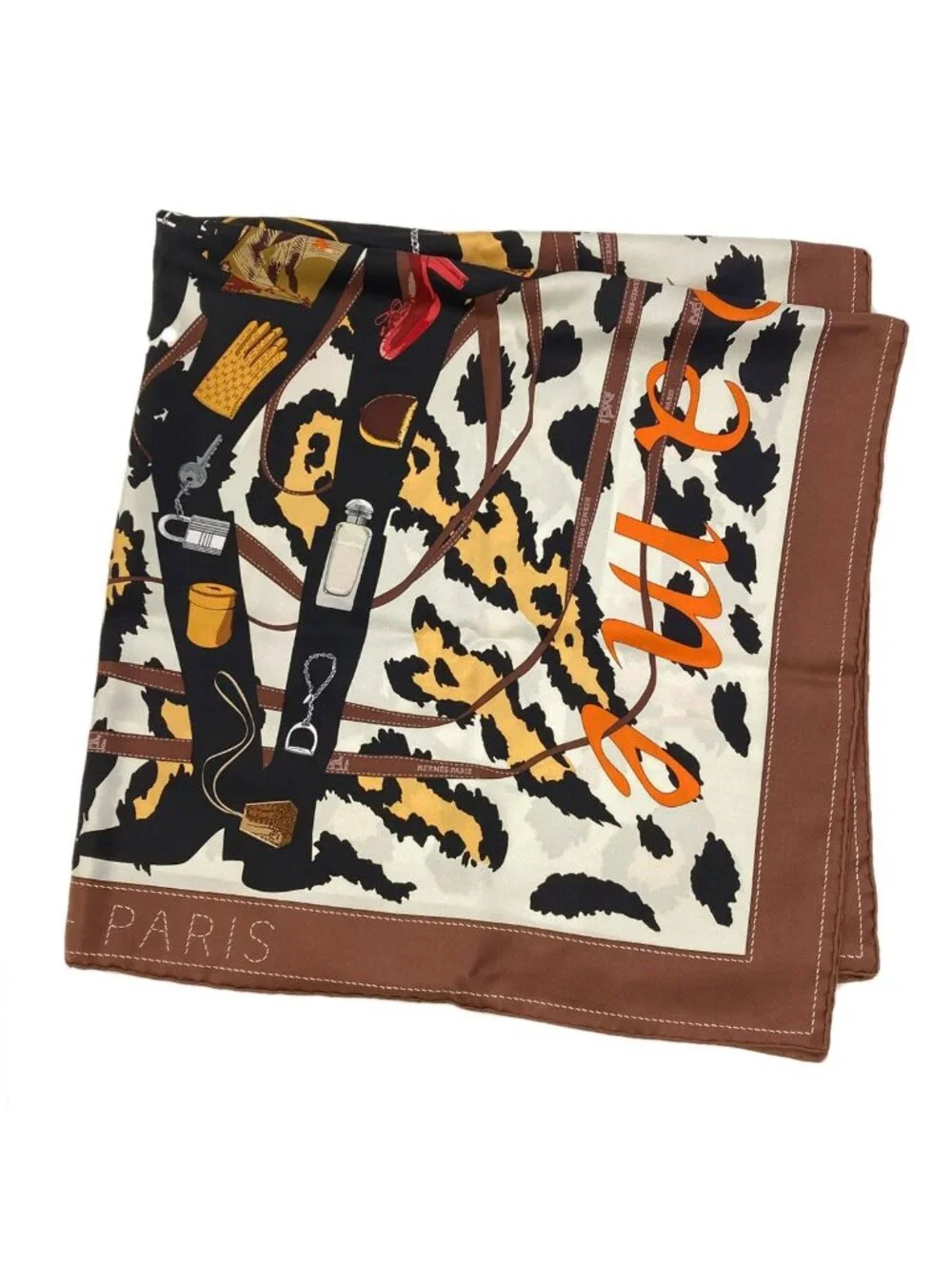 Hermes Carre 90 Monsieur & Madame Scarf Silk